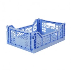 Folding crate, baby blue - Midi