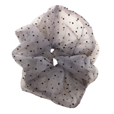 Bows by Stær Naja Big Scruncie, Grey with small dots