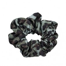 Bows by Stær Scrunchie, leopard grey/green