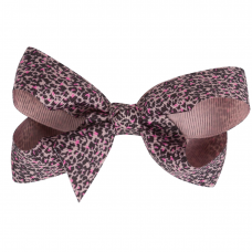 Bows by Stær Sløjfe, 8 cm, leopard rosa