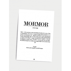 Citatplakat Mormor definition, A5 kort