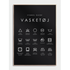 Citatplakat Vaskeguide plakat, Symbol guide, M