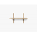Sector hylde, single/narrow - egetræ/ sort messing
