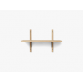 Sector hylde, single/narrow - egetræ/ sort messing