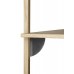 Sector hylde, single/narrow - egetræ/ sort messing