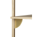 Sector hylde, triple/wide - egetræ/messing (87 cm)