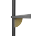Sector hylde, triple/wide - sort aske/messing (87 cm)