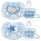 Philips Avent Ultra soft sutter, 2-pak, Blå, 6-18 mdr