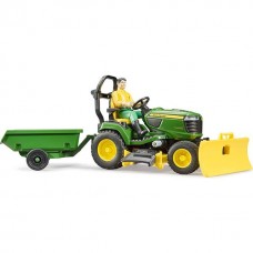 Bruder Bworld John Deere plænetraktor med trailer 62104