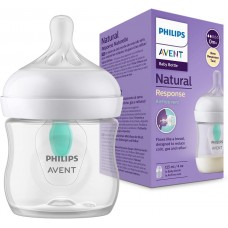 Philips AVENT Natural Response sutteflaske - 125 ml sutteflaske med luftfri ventil, BPA-fri til nyfødte i alderen 0+ måneder (model SCY670/01)