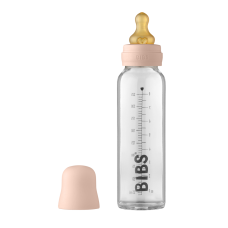 BIBS Baby glasflaske komplet sæt Latex 225ml Blush