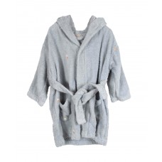 Embroidered bathrobe 3-4 years - Pearl Blue