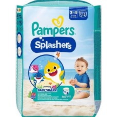 Pampers Splashers svømmebleer størrelse 3-4 (6-11 kg) 12 pr. pakke